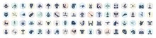 Filled Fairy Tale Icons Set. Glyph Icons Such As Dracula, Magic Mirror, Griffin, Dragonfly, Magic Wand, Narwhal, Potion, Goblin, Hero Vector.