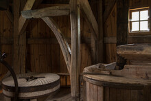 An Old Wood Mill From The Inside