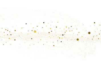 Wall Mural - Light gold glitter round confetti background.