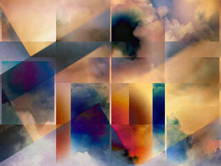 Poster - Colorful abstract clouds