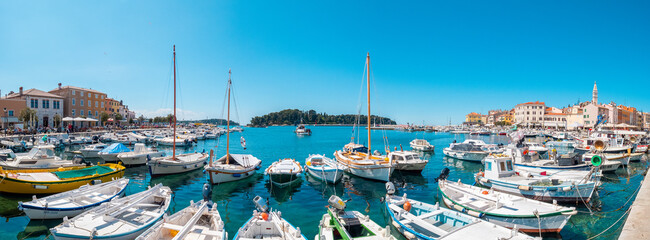 Wall Mural - Beautiful city of Rovinj, Croatia, in summer