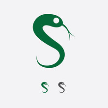 Letter S Or Snake Logo Design Vector.