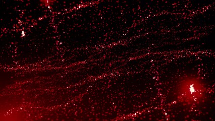Poster - black background.design.bright red and pink glitter in computer graphics moves in small particles in