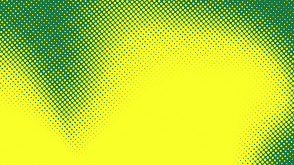 Poster - Dots halftone yellow green color pattern gradient texture  background.