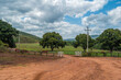 Gate of a farm with trees near the Mosquito waterfall in Chapada Diamantina, Bahia, Brazil