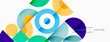 © antishock - Colorful circle abstract background. Template for wallpaper, banner, presentation, background
