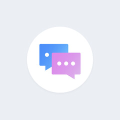 Poster - Chat icon. Speech bubbles. Vector icon