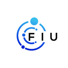 FIU Letter Technology Logo Design On White Background. FIU Creative Initials Letter IT Logo Concept. FIU Letter Design. 