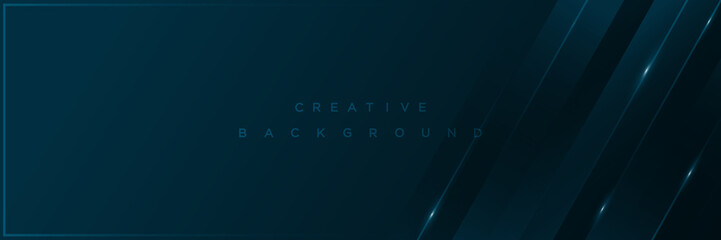 Modern abstract dark blue banner background design