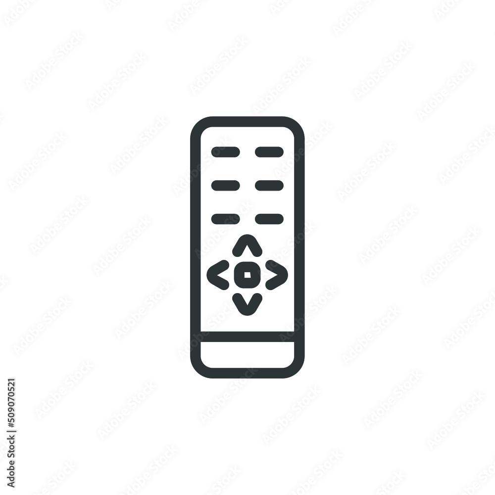 Vector sign of the remote symbol is isolated on a white background. remote icon color editable.