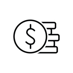 Sticker - Fund budget money icon vector graphic illustration