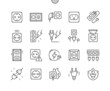 © palau83 - Power socket. Electricity, wires, cables, current and electric voltage. Safety. Pixel Perfect Vector Thin Line Icons. Simple Minimal Pictogram