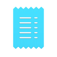 Poster - Realistic 3d icon template paper paycheck banking financial transaction vector illustration