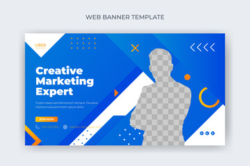 Wall Mural - creative digital marketing business website screen cover banner social media post web design landing