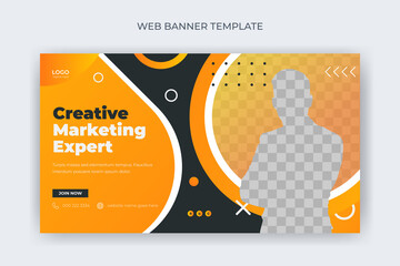Wall Mural - creative digital marketing business website screen cover banner social media post web design landing