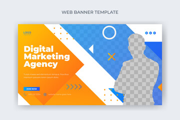 Wall Mural - digital marketing business website screen cover banner social media post web design landing page ad 
