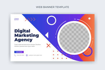 Wall Mural - digital marketing business website screen cover banner social media post web design landing page ad 