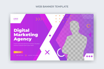 Wall Mural - digital marketing business website screen cover banner social media post web design landing page ad 