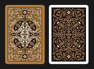 Canvas Print - The reverse side of a playing card - back side reverse of playing cards pattern vector