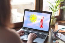 Heat Wave Concept On A Laptop Screen