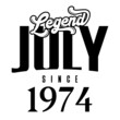 © Ann - Legend since July1974, Retro vintage birthday typography design for Tshirt