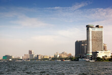 Cairo Cityscape Taken From The Nile River, Egypt