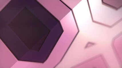 Poster - 3d rendering abstract geometric background, digital seamless loop animation HD
