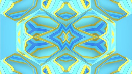 Poster - Crystal structure endless digital loop animation 3d rendering background