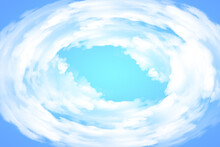 White Cloud And Blue Sky Concept Of Computer-generated Color Graphics And Material Texture