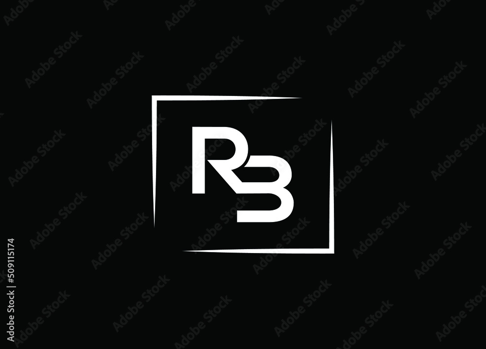 RB logo designed with letter R B in vector format. Stock Vector | Adobe ...