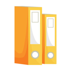 Poster - Folders semi flat color vector object. Full sized item on white. Paperwork. Papers and documents organization simple cartoon style illustration for web graphic design and animation