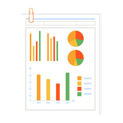 Poster - Infographics semi flat color vector object. Full sized item on white. Business project presentation. Financial review simple cartoon style illustration for web graphic design and animation