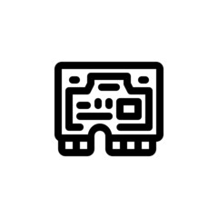 Poster - wlan card vector icon. computer component icon outline style. perfect use for logo, presentation, website, and more. simple modern icon design line style