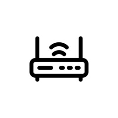 Poster - wifi router vector icon. computer component icon outline style. perfect use for logo, presentation, website, and more. simple modern icon design line style