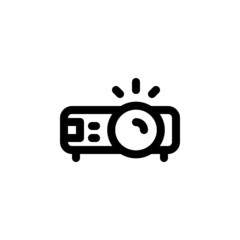Poster - projector vector icon. computer component icon outline style. perfect use for logo, presentation, website, and more. simple modern icon design line style
