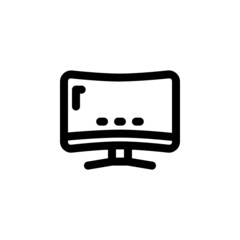 Poster - monitor vector icon. computer component icon outline style. perfect use for logo, presentation, website, and more. simple modern icon design line style