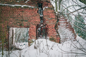 Wall Mural - interior of an abandoned church