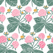 Raspberry block print style pattern illustration