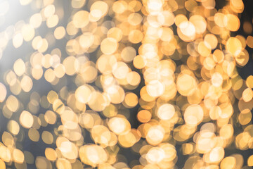 golden bokeh lights background