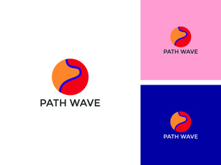Canvas Print - ILLUSTRATION ABSTRACT PATH WAVE SIMPLE LOGO DESIGN VECTOR