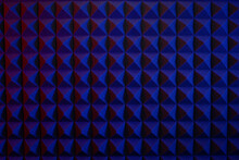 Acoustic soundproof foam wall background texture. Material for record studio room