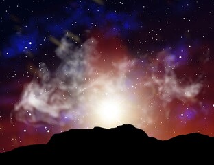 Wall Mural - image of outer space with beautiful stars