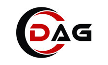 DAG Swoosh Three Letter Logo Design Vector Template | Monogram Logo | Abstract Logo | Wordmark Logo | Letter Mark Logo | Business Logo | Brand Logo | Flat Logo | Minimalist Logo | Text | Word | Symbol
