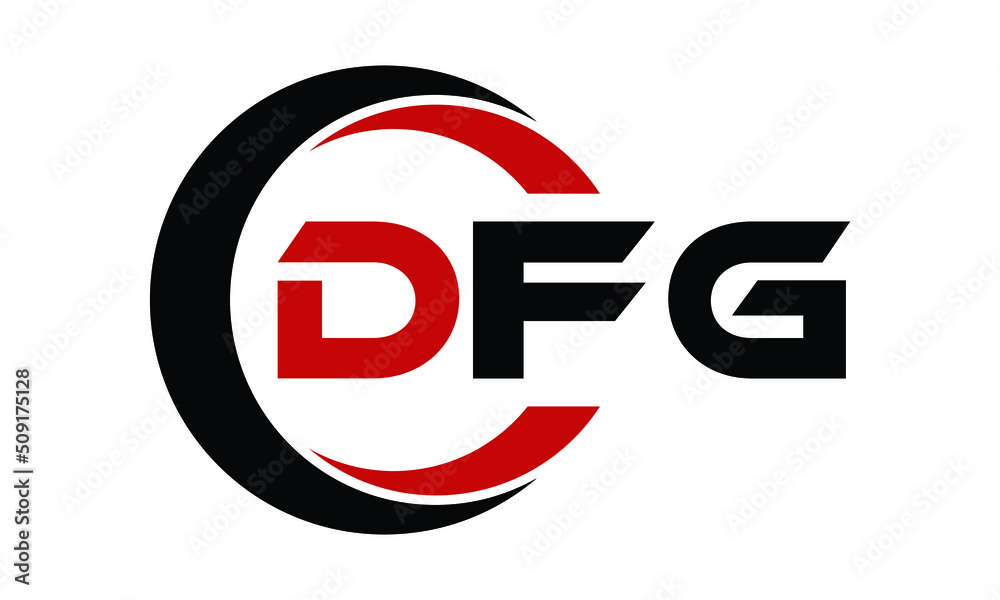 DFG swoosh three letter logo design vector template | monogram logo ...