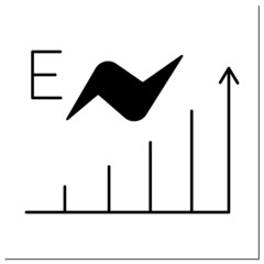 Wall Mural - Energy content glyph icon. Energy value. High level energy. Nutrition facts. Nutrition supplements. Nutrient composition. Filled flat sign. Isolated silhouette vector illustration