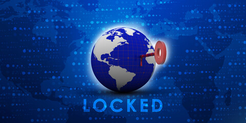 Poster - Key to the World.3D illustration
