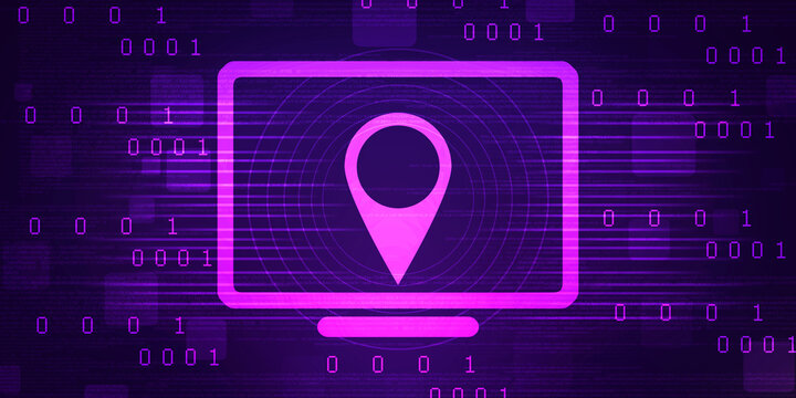2d  rendering travel and navigation planning, concept with laptop