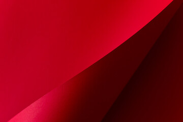 Wall Mural - Red abstract folded paper background
