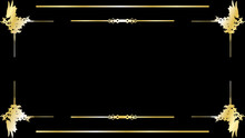 Elegant Black Luxury Golden Dragon Frame Background In Vector Format