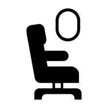 Aircraft Seat, Airplane Seat, Aisle Seat, Flight, Window Seat Icon